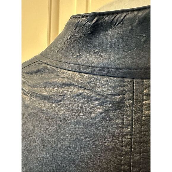 Perry Ellis Blue Buttoned Bomber Jacket - Size XL - Picture 8 of 13